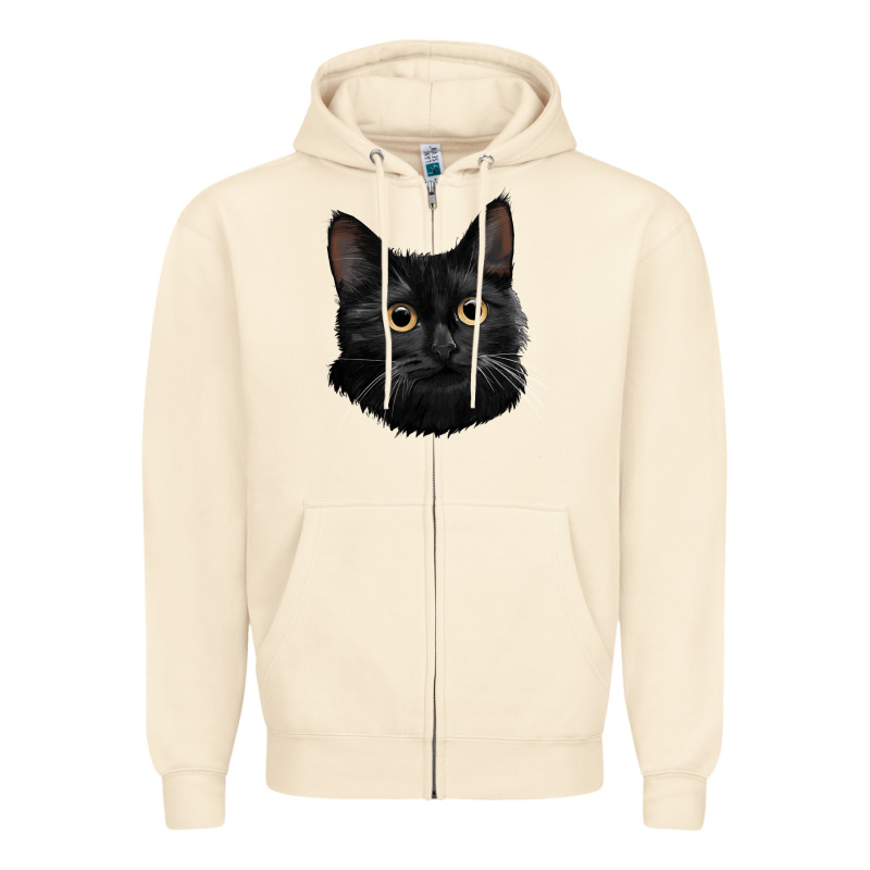 Bombay Cat Face Zipper Hoodie by LillyAllenDesigns | Teevron