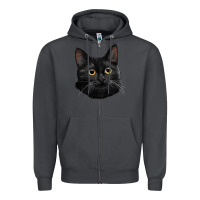 Smoke Bombay Cat Face Zipper Hoodie - LillyAllenDesigns