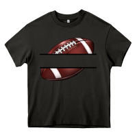 Asphalt football name frame Heavy Core Tee - BarkalooDesign