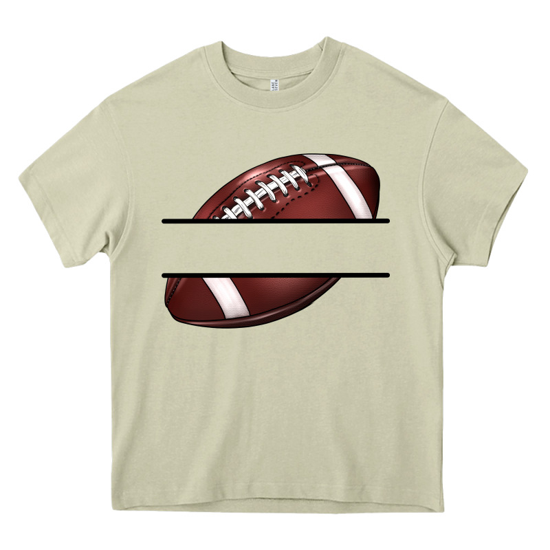 Football Name Frame Heavy Core Tee by BarkalooDesign | Teevron