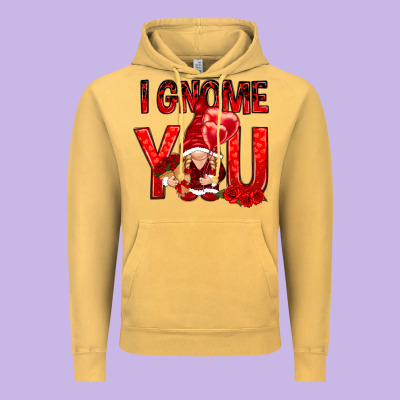 I Gnome You With Roses Valentine's Day Vintage Hoodie Designed By Howdyjamesfarm