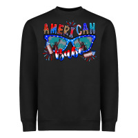 Black American babe Heavyweight Sweatshirt - CowhideDigitalArt
