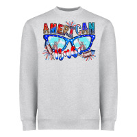 Heather Grey American babe Heavyweight Sweatshirt - CowhideDigitalArt