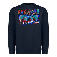 Navy American babe Heavyweight Sweatshirt - CowhideDigitalArt