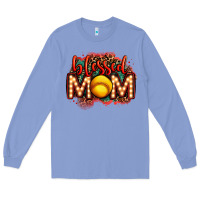 Blessed Softball Mom Lightbulb Letters Long Sleeve Tee | Teevron