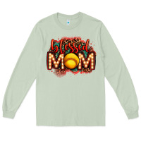 Matcha blessed softball mom lightbulb letters Long Sleeve Tee - OliviaCreatesArt