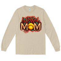 Mushroom blessed softball mom lightbulb letters Long Sleeve Tee - OliviaCreatesArt