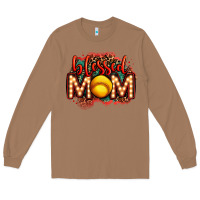 Toasted Coconut blessed softball mom lightbulb letters Long Sleeve Tee - OliviaCreatesArt