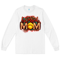 White blessed softball mom lightbulb letters Long Sleeve Tee - OliviaCreatesArt