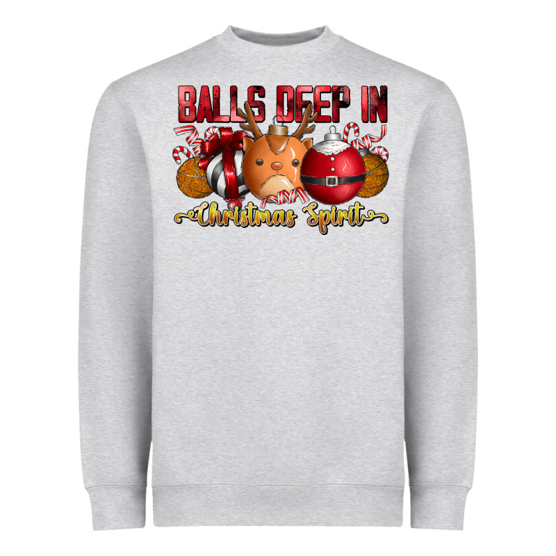 Balls Deep In Christmas Spirit Heavyweight Sweatshirt by CowhideDigitalArt | Teevron