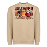 Mushroom balls deep in christmas spirit Heavyweight Sweatshirt - CowhideDigitalArt