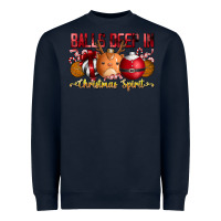 Navy balls deep in christmas spirit Heavyweight Sweatshirt - CowhideDigitalArt