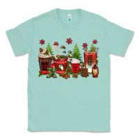Seafoam Christmas coffee cups Classic Tee - texasbilliewilder