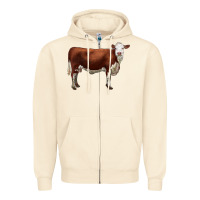 Sandshell hereford cow Zipper Hoodie - LillyAllenDesigns