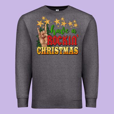 Have A Rockin Christmas Premium Sweatshirt Designed By Barkaloodesign