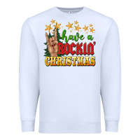 White have a rockin christmas Premium Sweatshirt - BarkalooDesign