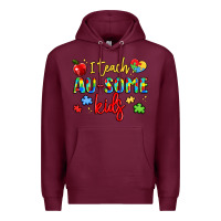 Burgundy i teach au some kids Premium Hoodie - LillyAllenDesigns