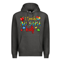 Charcoal Heather i teach au some kids Premium Hoodie - LillyAllenDesigns