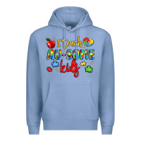 Colony Blue i teach au some kids Premium Hoodie - LillyAllenDesigns