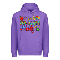Purple i teach au some kids Premium Hoodie - LillyAllenDesigns