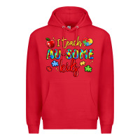 Red i teach au some kids Premium Hoodie - LillyAllenDesigns