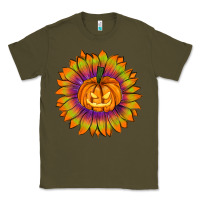 Army Green Halloween Sunflower Classic Tee - RanaPortraitStore