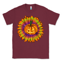 Burgundy Halloween Sunflower Classic Tee - RanaPortraitStore