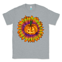Heather Grey Halloween Sunflower Classic Tee - RanaPortraitStore