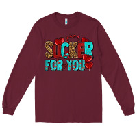 Burgundy sucker for you olivia Long Sleeve Tee - OliviaCreatesArt