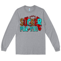 Heather Grey sucker for you olivia Long Sleeve Tee - OliviaCreatesArt