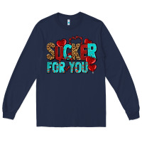 Navy sucker for you olivia Long Sleeve Tee - OliviaCreatesArt