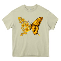 Mossy childhood cancer butterfly Heavy Core Tee - Jasminsmagicworld