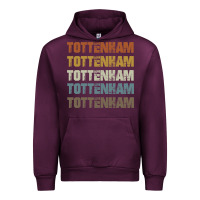 Mauve Wine Retro Vintage Tottenham London Urban Hoodie - trangStudio