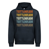 Navy Retro Vintage Tottenham London Urban Hoodie - trangStudio