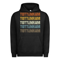 Pigment Black Retro Vintage Tottenham London Urban Hoodie - trangStudio