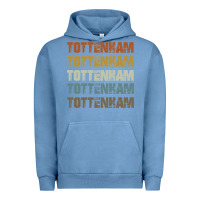 Pigment Pebble Blue Retro Vintage Tottenham London Urban Hoodie - trangStudio