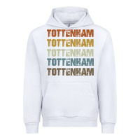 White Retro Vintage Tottenham London Urban Hoodie - trangStudio