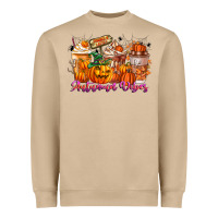 Mushroom Thanks A Latte Autumn Vibes Heavyweight Sweatshirt - CowhideDigitalArt