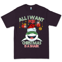 Plum All I Want For Christmas Is A Shark Premium Tee - Bettercallsaul