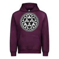 Mauve Wine M.C. Escher Circle Limit IV Urban Hoodie - trangStudio