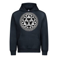 Navy M.C. Escher Circle Limit IV Urban Hoodie - trangStudio