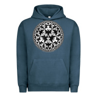 Pigment Midnight Navy M.C. Escher Circle Limit IV Urban Hoodie - trangStudio