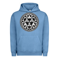 Pigment Pebble Blue M.C. Escher Circle Limit IV Urban Hoodie - trangStudio