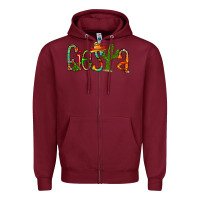 Burgundy fiesta Zipper Hoodie - RacoonDesign