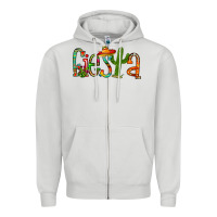 Dove Grey fiesta Zipper Hoodie - RacoonDesign