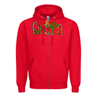 Red fiesta Zipper Hoodie - RacoonDesign