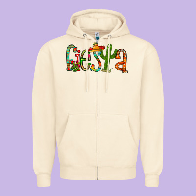 Fiesta Zipper Hoodie Designed By Racoondesign