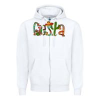 White fiesta Zipper Hoodie - RacoonDesign