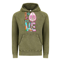 Vintage Olive Love Rabbit Easter Day Vintage Hoodie - HowdyJamesFarm