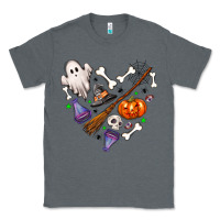 Charcoal Heather Love Halloween Classic Tee - NancyCooperArtShop